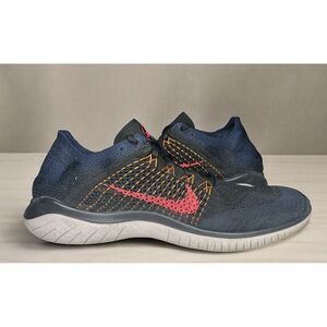 Men’s 13 Nike Free RN Fly Knit 942838-068 Blue Black Running Shoes Sneakers